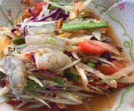 ตำกุ้งสด