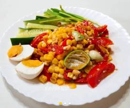ตำข้าวโพด+ไข่เค็ม