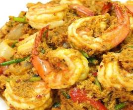 ผัดผงกะหรี่กุ้ง